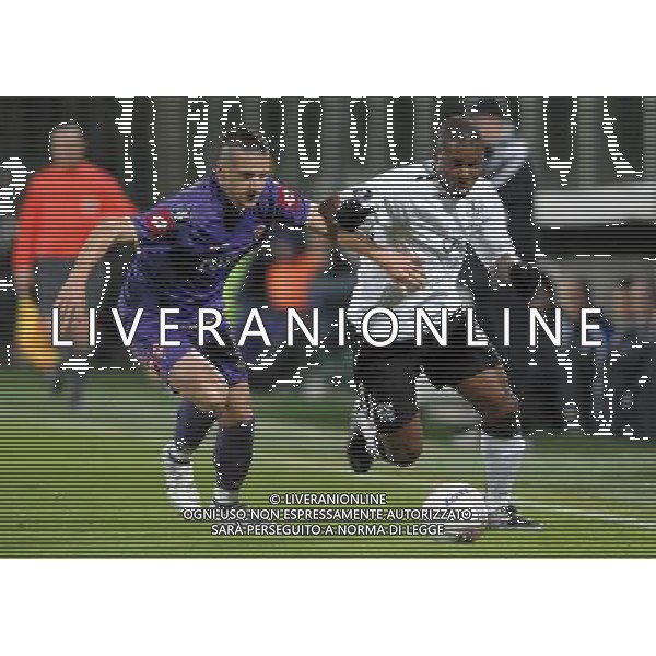 Coppa UEFA 2007/2008 Ottavi di Finale Andata Firenze - 06.03.2008 Fiorentina-Everton Nella Foto:YAKUBU AYEGBENI-GAMBERINI ALESSANDRO /Ph.Vitez-Ag. Aldo Liverani