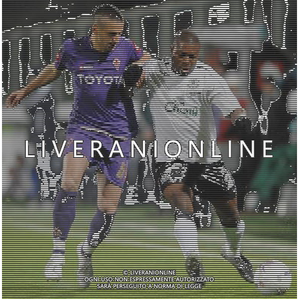 Coppa UEFA 2007/2008 Ottavi di Finale Andata Firenze - 06.03.2008 Fiorentina-Everton Nella Foto:YAKUBU AYEGBENI-GAMBERINI ALESSANDRO /Ph.Vitez-Ag. Aldo Liverani