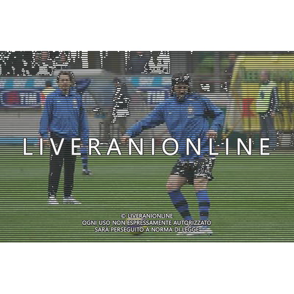 MILANO 9/3/2008 STADIO MEAZZA PARTITA TRA VECCHIE GLORIE PER FESTEGGIOARE I CENTO ANNI DELL\' INTER NELLA FOTO FELICE CENTOFANTI FOTO MARIO ROMANO/AG ALDO LIVERANI