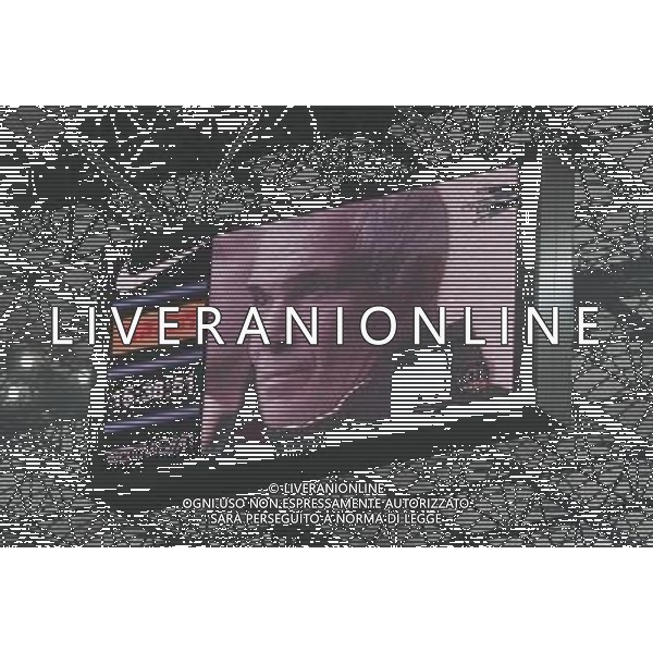 MILANO 9/3/2008 STADIO MEAZZA PARTITA TRA VECCHIE GLORIE PER FESTEGGIOARE I CENTO ANNI DELL\' INTER NELLA FOTO HECTOR CUPER SUL TABELLONE DEL MEAZZA FOTO MARIO ROMANO/AG ALDO LIVERANI