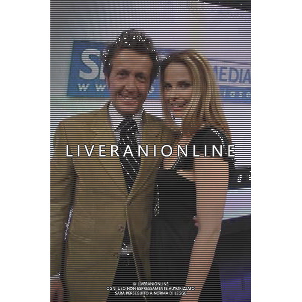 PAOLO BARGIGGIA ( conduttore) - PATRIZIA HNATEK (vestito \' LOVE IS LOVE\') TRASMISSIONE: \' DOMENICA STADIO\' COLOGNO MONZESE ( MI), 09/03/2008 FOTO ANTONIO SORANO - ag. Aldo Liverani sas