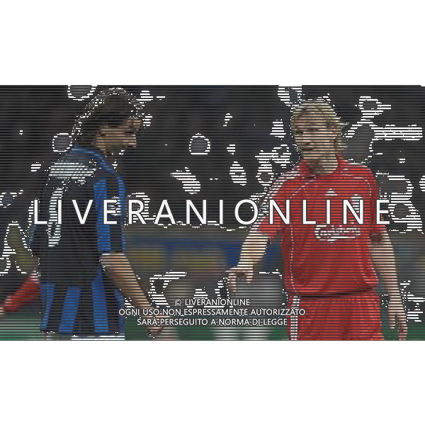 Champions League 2007/2008 Ottavi di Finale Ritorno Milano - 11.03.2008 Inter-Liverpool Nella Foto:Hyppia-Ibrahimovic zlatan /Ph.Vitez-Ag. Aldo Liverani