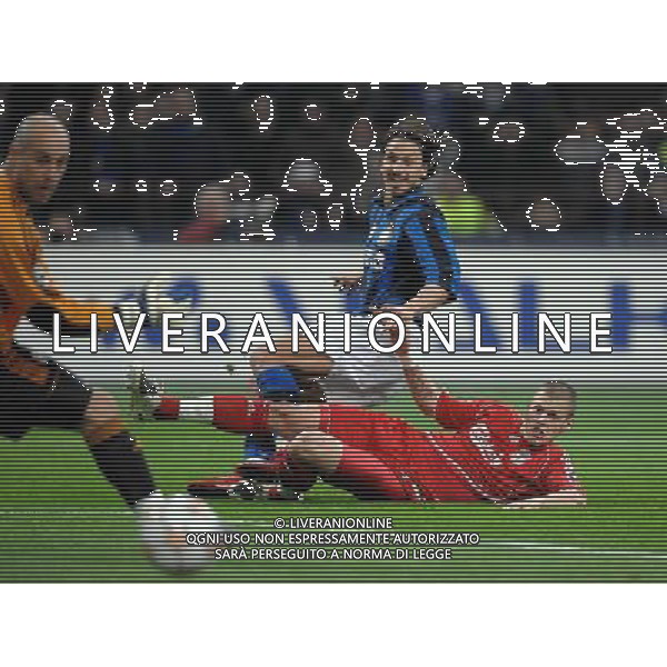 Champions League 2007/2008 Ottavi di Finale Ritorno Milano - 11.03.2008 Inter-Liverpool Nella Foto: zlatan Ibrahimovic occasione da gol mancata /Ph.Vitez-Ag. Aldo Liverani