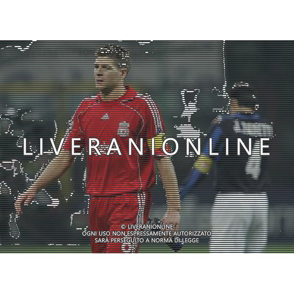 Inter - Liverpool champions league ottavi di finale di ritorno 11/03/2008 nella foto steven gerrard, javier zanetti a fine gara ph luzzani/Ag. Aldo Liverani sas