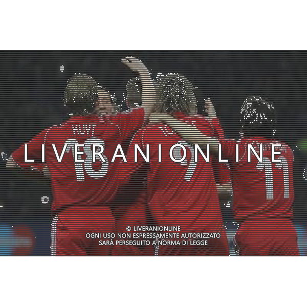 Milano 11-03-2008 champions league 2007/08 inter-liverpool 0:1 nella foto liverpool esulta dopo il gol ph marco luzzani/ag aldo liverani s.a.s.
