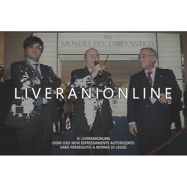 ETTORE ADALBERTO ALBERTONI ( Presidente Consiglio Regionale Lombardo) - MARCELLO DELL\'UTRI MILANO 13-03-08 IN VIA TURATI 34 IL VIA ALLA XIX MOSTRA DEL LIBRO ANTICO, DA NON PERDERE ; LA PIU\' GRANDE ESPOSIZIONE SU PINOCCHIO FOTO ANTONIO SORANO/ag. ALDO LIVERANI SAS