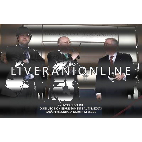 ETTORE ADALBERTO ALBERTONI ( Presidente Consiglio Regionale Lombardo) - MARCELLO DELL\'UTRI MILANO 13-03-08 IN VIA TURATI 34 IL VIA ALLA XIX MOSTRA DEL LIBRO ANTICO, DA NON PERDERE ; LA PIU\' GRANDE ESPOSIZIONE SU PINOCCHIO FOTO ANTONIO SORANO/ag. ALDO LIVERANI SAS
