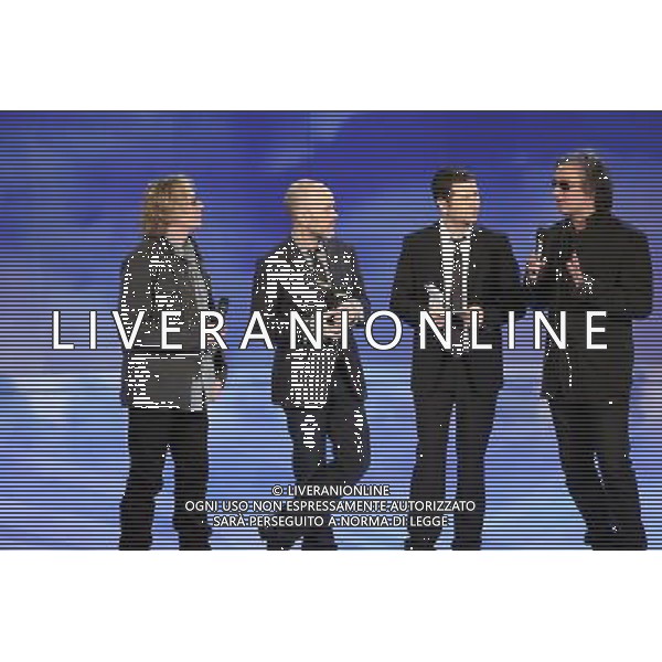 IL GRUPPO DEI \' R.E.M.\' CON FABIO FAZIO TRASMISSIONE: \' CHE TEMPO CHE FA\' MILANO, 16/03/2008 FOTO ANTONIO SORANO - ag. Aldo Liverani sas 