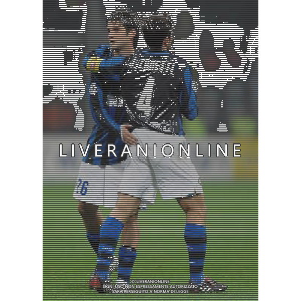 Champions League 2007/2008 Ottavi di Finale Ritorno Milano - 11.03.2008 Inter-Liverpool Nella Foto:CHIVU CRISTIAN-ZANETTI JAVIER /Ph.Vitez-Ag. Aldo Liverani