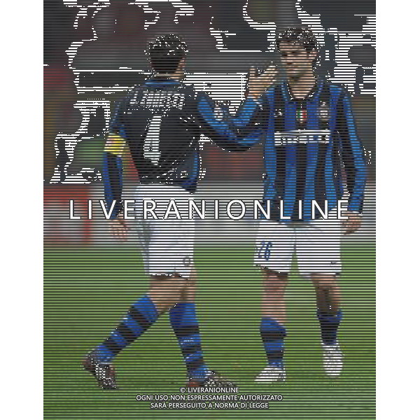 Champions League 2007/2008 Ottavi di Finale Ritorno Milano - 11.03.2008 Inter-Liverpool Nella Foto:CHIVU CRISTIAN-ZANETTI JAVIER /Ph.Vitez-Ag. Aldo Liverani