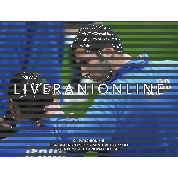 Milano 24/03/2008 Raduno della nazionale italiana di calcio Nella foto Materazzi discute con Camoranesi Foto Luca Ghidoni/Aldo Liverani