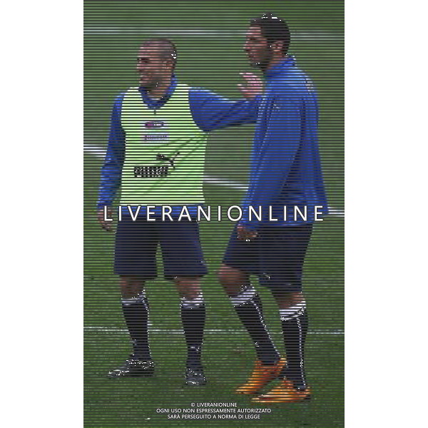 Milano 24/03/2008 Raduno della nazionale italiana di calcio Nella foto Fabio Cannavaro e Marco Materazzi Foto Luca Ghidoni/Aldo Liverani