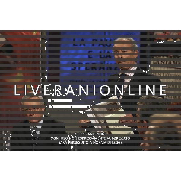 GIULIO TREMONTI - GAD LERNER TRASMISSIONE \' L\'INFEDELE\' MILANO, 26/03/2008 FOTO ANTONIO SORANO - AG. ALDO LIVERANI SAS