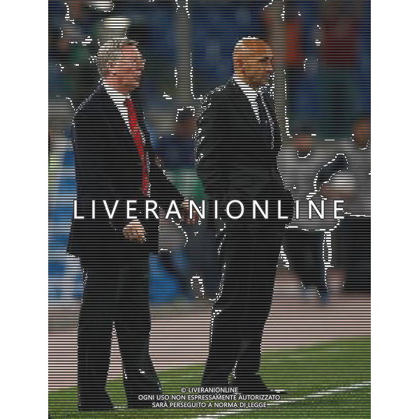 Roma - Manchester United (0-2) Stadio Olimpico - 01 / 04 / 2008 - Uefa Champions League 2007/2008 - Quarti di finale - andata nella foto: Sir Alex FERGUSON e Luciano SPALLETTI ph Corradetti / ag. Aldo Liverani