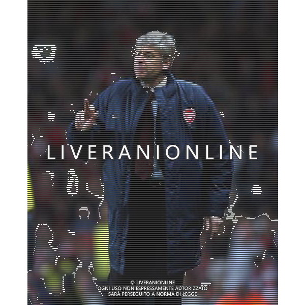 Arsene Wenger, Manager of Arsenal during the match , 1-1 Arsenal v Liverpool, Quarter Final Champions League, First Leg, The Emirates Stadium, London, Date 02/04/2008, Picture by Ian Kington (IPS PHOTO AGENCY)/Ag. Aldo Liverani Sas - ONLY ITALY - EDITORIAL USE ONLY - 