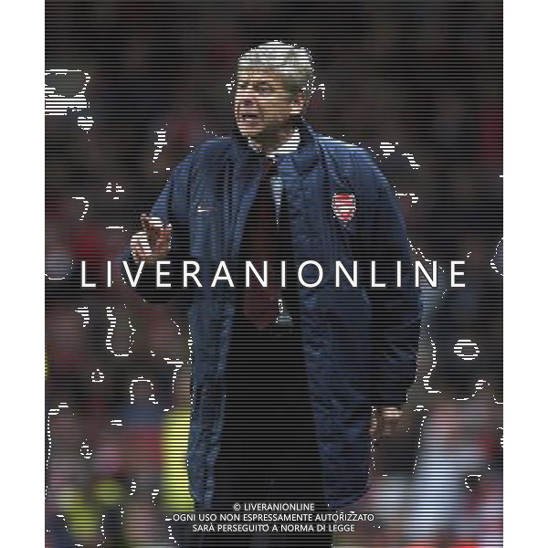 Arsene Wenger, Manager of Arsenal during the match , 1-1 Arsenal v Liverpool, Quarter Final Champions League, First Leg, The Emirates Stadium, London, Date 02/04/2008, Picture by Ian Kington (IPS PHOTO AGENCY)/Ag. Aldo Liverani Sas - ONLY ITALY - EDITORIAL USE ONLY - 