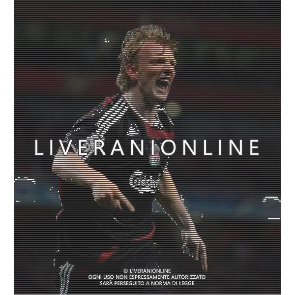 Dirk Kuyt of Liverpool celebrates his gol, 1-1 Arsenal v Liverpool, Quarter Final Champions League, First Leg, The Emirates Stadium, London, Date 02/04/2008, Picture by Ian Kington (IPS PHOTO AGENCY)/Ag. Aldo Liverani Sas - ONLY ITALY - EDITORIAL USE ONLY - 