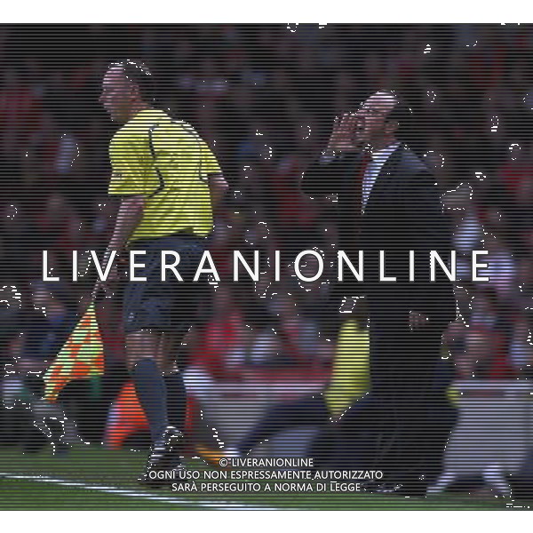 Rafael Benetiz during the match , 1-1 Arsenal v Liverpool, Quarter Final Champions League, First Leg, The Emirates Stadium, London, Date 02/04/2008, Picture by Ian Kington (IPS PHOTO AGENCY)/Ag. Aldo Liverani Sas - ONLY ITALY - EDITORIAL USE ONLY - 