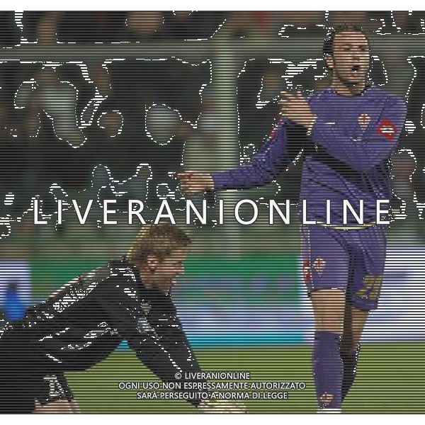 Coppa UEFA 2007/2008 Quarti di Finale Andata Firenze - 03.04.2008 Fiorentina-PSV Eindhoven Nella Foto: la rabbia di giampaolo Pazzini /Ph.Vitez-Ag. Aldo Liverani
