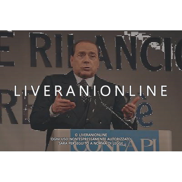 ROMA, 4 APRILE 2008 CONFAPI: MISSIONE RILANCIO - L\'IMPRESA C\'E\'. NELLA FOTO: SILVIO BERLUSCONI ag aldo liverani