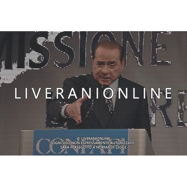 ROMA, 4 APRILE 2008 CONFAPI: MISSIONE RILANCIO - L\'IMPRESA C\'E\'. NELLA FOTO: SILVIO BERLUSCONI ag aldo liverani