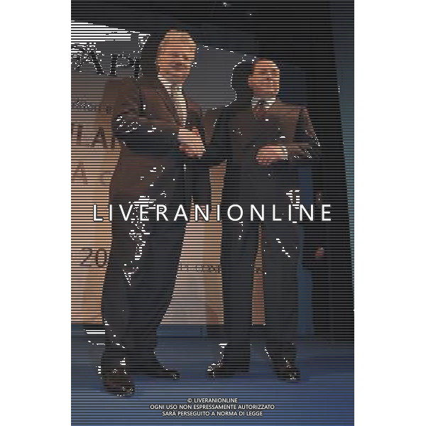 ROMA, 4 APRILE 2008 CONFAPI: MISSIONE RILANCIO - L\'IMPRESA C\'E\'. NELLA FOTO: PAOLO GALASSI ( PRES. CONFAPI ) - SILVIO BERLUSCONI ag aldo liverani