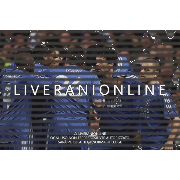 Michael Ballack of Chelsea heads in an early gol and celebrates in Chelsea vs Fenerbahce as Champions League QOF 2nd Leg at Stamford Bridge in London (UK) on 08/04/2008 - esultanza - Picture By Marcello Pozzetti©IPS - Photo Agency/Ag. Aldo Liverani Sas - ONLY ITALY - 