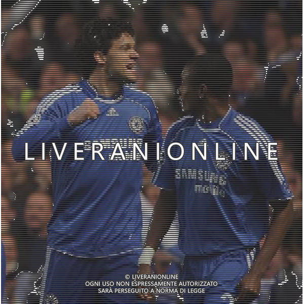 Michael Ballack of Chelsea heads in an early gol and celebrates in Chelsea vs Fenerbahce as Champions League QOF 2nd Leg at Stamford Bridge in London (UK) on 08/04/2008 - esultanza - Picture By Marcello Pozzetti©IPS - Photo Agency/Ag. Aldo Liverani Sas - ONLY ITALY - 