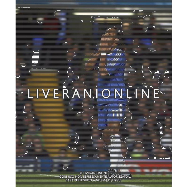 Didier Drogba of Chelsea rues a missed chance in Chelsea vs Fenerbahce as Champions League QOF 2nd Leg at Stamford Bridge in London (UK) on 08/04/2008 Picture By Marcello Pozzetti©IPS - Photo Agency/Ag. Aldo Liverani Sas - ONLY ITALY - 