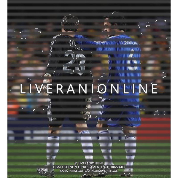 CARLO CUDICINI AND CARVALHO in Chelsea vs Fenerbahce as Champions League QOF 2nd Leg at Stamford Bridge in London (UK) on 08/04/2008 Picture By Dave Shopland©IPS - Photo Agency/Ag. Aldo Liverani sas - ONLY ITALY -