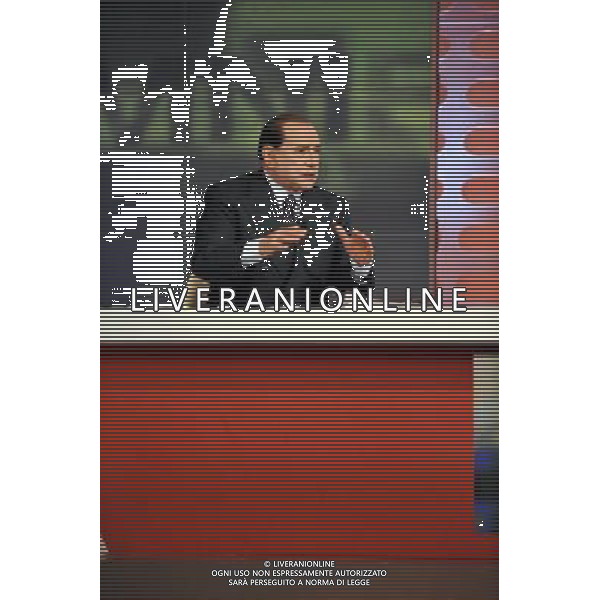 ROMA, 9 APRILE 2008 LA7 OMNIBUS: INCONTRO CON S. BERLUSCONI NELLA FOTO: SILVIO BERLUSCONI PH AGENZIA ALDO LIVERANI SAS