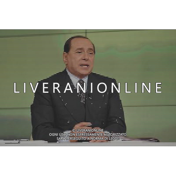 ROMA, 9 APRILE 2008 LA7 OMNIBUS: INCONTRO CON S. BERLUSCONI NELLA FOTO: SILVIO BERLUSCONI PH AGENZIA ALDO LIVERANI SAS