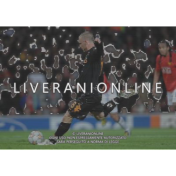 Manchester United-Roma Champions League 2007/2008 Quarti di Finale Ritorno Manchester - 09.04.2008 Nella Foto: DANIELE DE ROSSI SBAGLIA IL RIGORE /Ph.Vitez-Ag. Aldo Liverani
