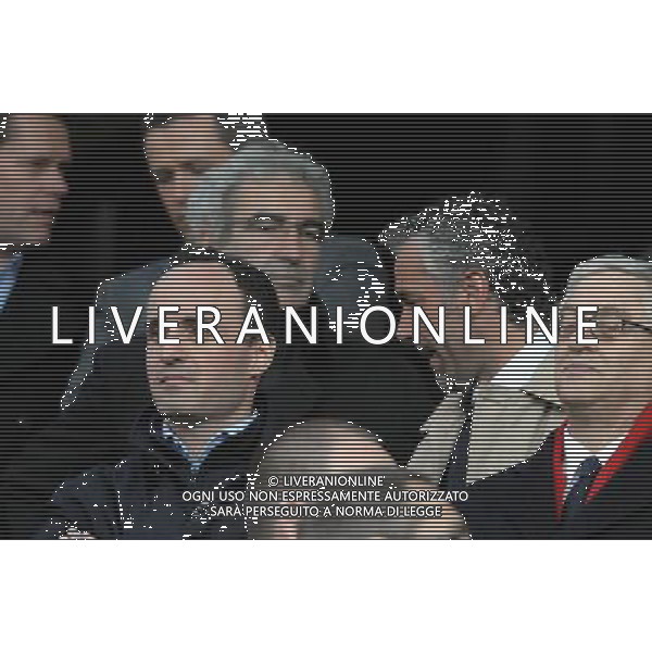 Manchester United-Roma Champions League 2007/2008 Quarti di Finale Ritorno Manchester - 09.04.2008 Nella Foto: IN TRIBUNA Roberto DONADONI E DOMENECH NON SI SALUTANO /Ph.Vitez-Ag. Aldo Liverani