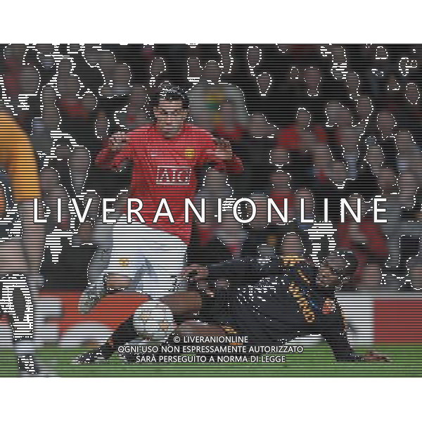 Manchester United-Roma Champions League 2007/2008 Quarti di Finale Ritorno Manchester - 09.04.2008 Nella Foto: JUAN FERMA CARLOS TEVEZ /Ph.Vitez-Ag. Aldo Liverani