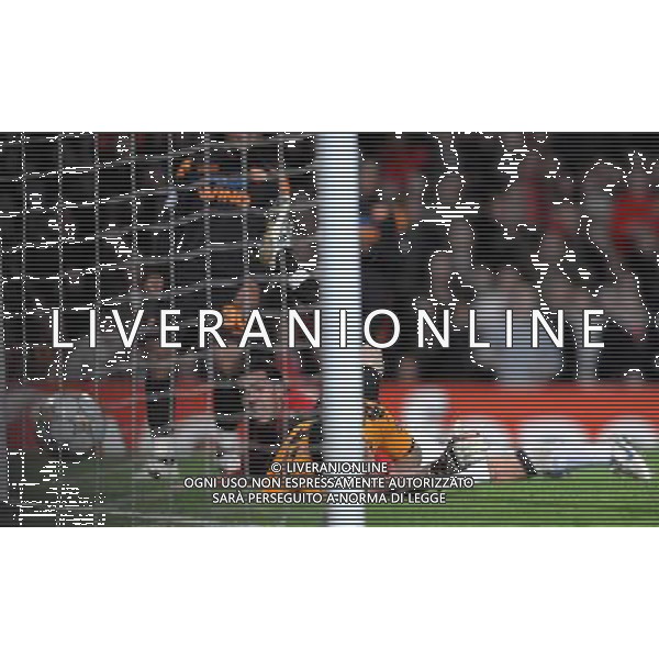 Manchester United-Roma Champions League 2007/2008 Quarti di Finale Ritorno Manchester - 09.04.2008 Nella Foto: IL GOL DI CARLOS TEVEZ /Ph.Vitez-Ag. Aldo Liverani