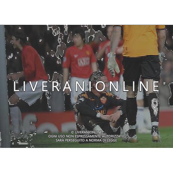 Manchester United-Roma Champions League 2007/2008 Quarti di Finale Ritorno Manchester - 09.04.2008 Nella Foto: ESULTANZA DOPO IL GOL DI CARLOS TEVEZ E DELUSIONE DI PHILIPPE MEXES /Ph.Vitez-Ag. Aldo Liverani