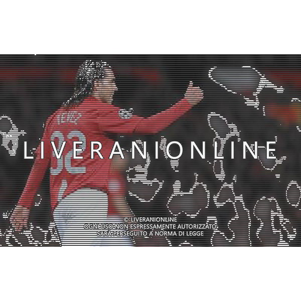 Manchester United-Roma Champions League 2007/2008 Quarti di Finale Ritorno Manchester - 09.04.2008 Nella Foto: esultanza dopo il gol di carlos TEVEZ /Ph.Vitez-Ag. Aldo Liverani