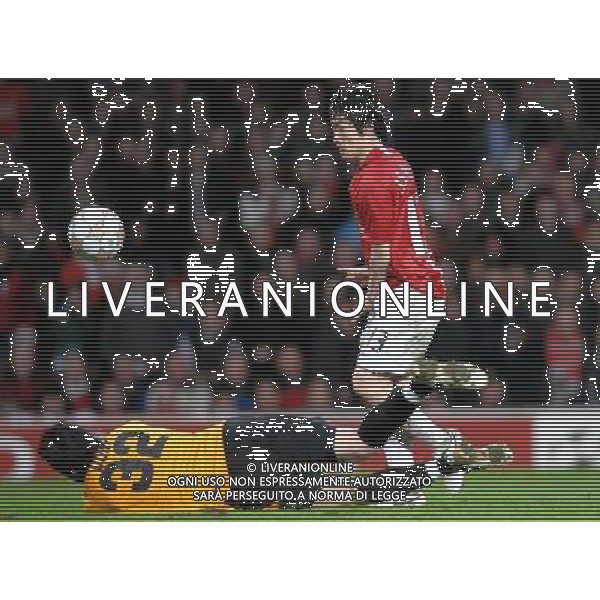 Manchester United-Roma Champions League 2007/2008 Quarti di Finale Ritorno Manchester - 09.04.2008 Nella Foto: PARATA DI alexander DONI SU PARK /Ph.Vitez-Ag. Aldo Liverani