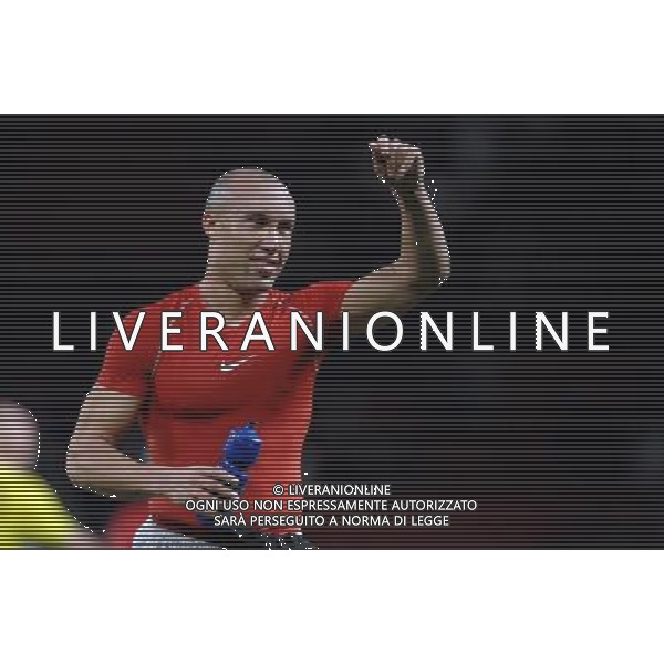 Manchester United-Roma Champions League 2007/2008 Quarti di Finale Ritorno Manchester - 09.04.2008 Nella Foto: ESULTANZA di SILVESTRE A FINE PARTITA /Ph.Vitez-Ag. Aldo Liverani