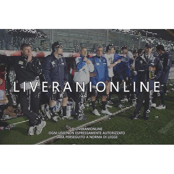 Atalanta - Sampdoria Finale Ritorno Coppa Italia Primavera Tim Cup 10/04/2008 nella foto La delusione dei giocatori dell\'atalanta a fine gara Agenzia Aldo Liverani sas
