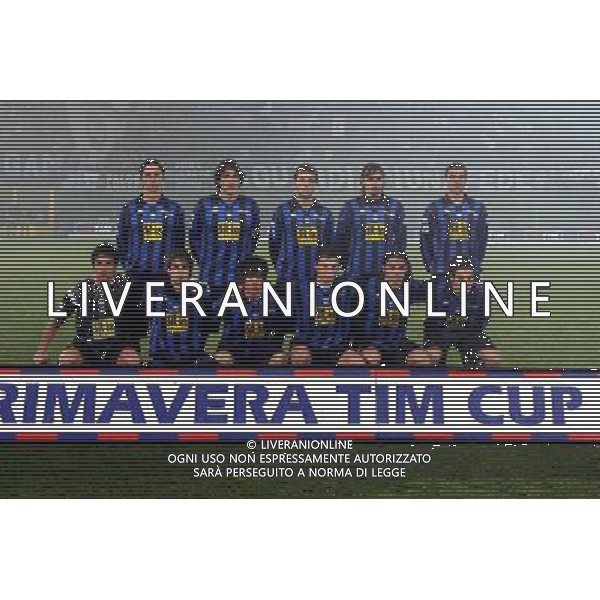 Atalanta - Sampdoria Finale Ritorno Coppa Italia Primavera Tim Cup 10/04/2008 nella foto La formazione dell\'atalanta Agenzia Aldo Liverani sas