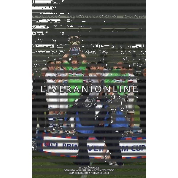Atalanta - Sampdoria Finale Ritorno Coppa Italia Primavera Tim Cup 10/04/2008 nella foto esultanza festeggiamenti dei giocatori della Sampdoria vincitori della Coppa Agenzia Aldo Liverani sas