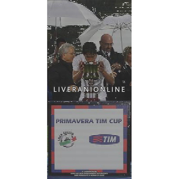 Atalanta - Sampdoria Finale Ritorno Coppa Italia Primavera Tim Cup 10/04/2008 nella foto esultanza Festeggiamenti dei giocatori della Sampdoria vincitori della Coppa Agenzia Aldo Liverani sas
