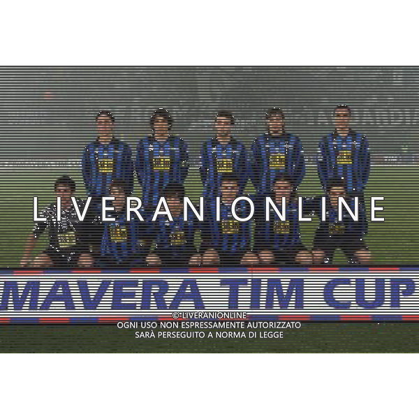 Atalanta - Sampdoria Finale Ritorno Coppa Italia Primavera Tim Cup 10/04/2008 nella foto la formazione dell\'atalanta Agenzia Aldo Liverani sas