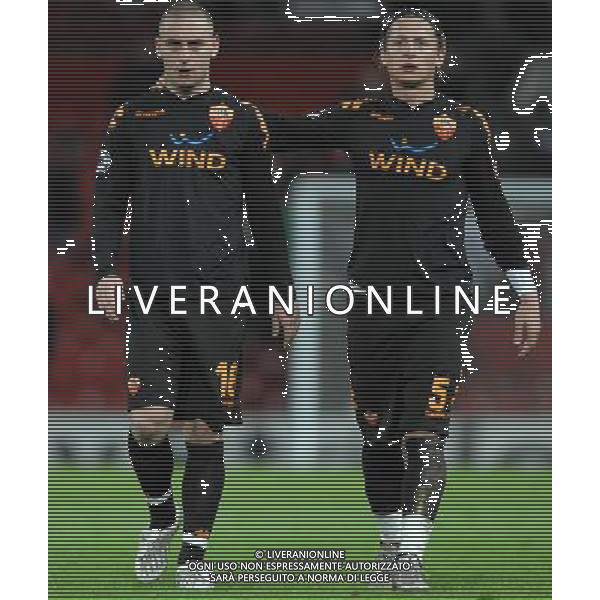 Champions League 2007/2008 Quarti di Finale Ritorno Manchester - 09.04.2008 Manchester United-Roma Nella Foto:DE ROSSI DANIELE-MEXES PHILIPPE /Ph.Vitez-Ag. Aldo Liverani