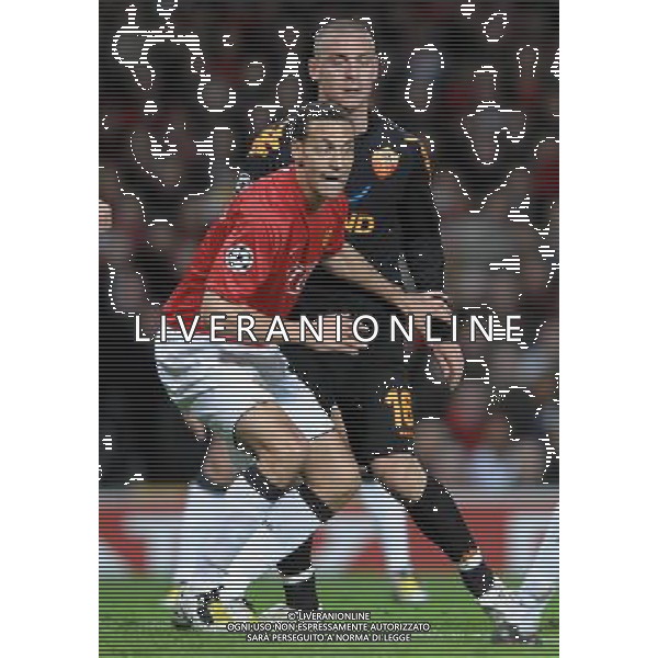 Champions League 2007/2008 Quarti di Finale Ritorno Manchester - 09.04.2008 Manchester United-Roma Nella Foto:FERDINAND RIO-DE ROSSI DANIELE /Ph.Vitez-Ag. Aldo Liverani
