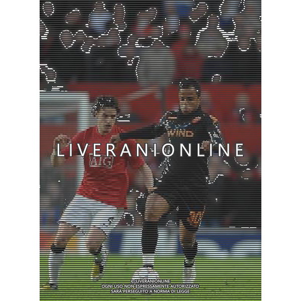 Champions League 2007/2008 Quarti di Finale Ritorno Manchester - 09.04.2008 Manchester United-Roma Nella Foto:MANCINI AMANTINO-HARGREAVES OWEN /Ph.Vitez-Ag. Aldo Liverani