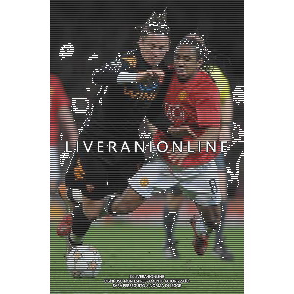 Champions League 2007/2008 Quarti di Finale Ritorno Manchester - 09.04.2008 Manchester United-Roma Nella Foto:MEXES PHILIPPE-ANDERSON /Ph.Vitez-Ag. Aldo Liverani