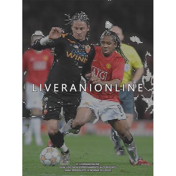 Champions League 2007/2008 Quarti di Finale Ritorno Manchester - 09.04.2008 Manchester United-Roma Nella Foto:MEXES PHILIPPE-ANDERSON /Ph.Vitez-Ag. Aldo Liverani